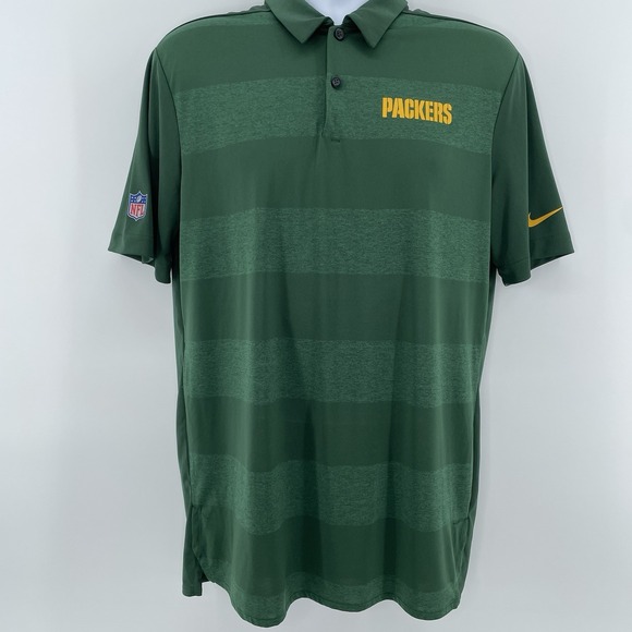 Green Bay Packers Nike Dri-FIT Polo Men M NFL On Field Sideline Shirt Green - Picture 2 of 10
